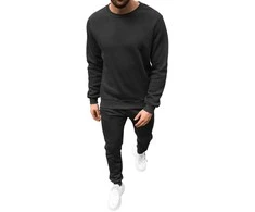 J.Style Sportinis Kostiumas Vyrams Fleece Juodas 68C10380-3