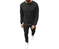 J.Style Sportinis Kostiumas Vyrams Fleece Juodas 68C10380-3