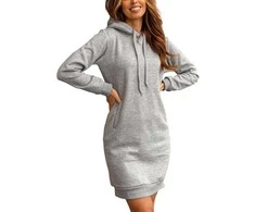 J.Style Suknelė Moterims Fleece Pilkas 68YS10005-2