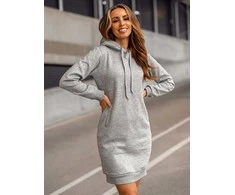 J.Style Suknelė Moterims Fleece Pilkas 68YS10005-2