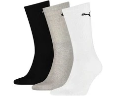Puma Kojinės Crew Sock 3P Juodas Pilkas Baltas 880355 10