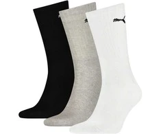 Puma Kojinės Crew Sock 3P Juodas Pilkas Baltas 880355 10