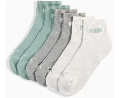 Puma Kojinės Unisex New Baltas Pilkas Žalias 938393 16
