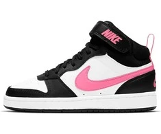 Nike Avalynė Paaugliams Court Borough Mid 2 Baltas Juodas Rožinė CD7782 005