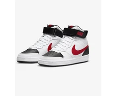 Nike Avalynė Paaugliams Court Borough Mid 2 Juodas Baltas Raudona CD7782 110