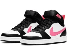 Nike Avalynė Paaugliams Court Borough Mid 2 Baltas Juodas Rožinė CD7782 005