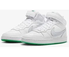 Nike Avalynė Paaugliams Court Borough Mid 2 Baltas Pilkas Žalias CD7782 115