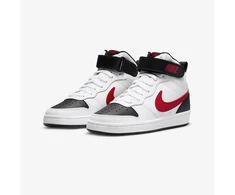 Nike Avalynė Paaugliams Court Borough Mid 2 Juodas Baltas Raudona CD7782 110