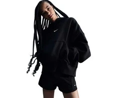 Nike Džemperis Moterims W Nsw Phnx Flc Oos Po Hoodie Juodas DQ5858 010