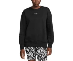 Nike Džemperis Moterims W Nsw Phnx Fleece Os Crew Juodas DQ5733 010