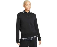 Nike Džemperis Moterims W Nsw Phnx Fleece Os Crew Juodas DQ5751 010