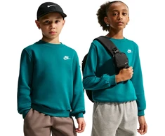 Nike Džemperis Paaugliams K Nsw Club Crew Ls Lbr Fl Turquoise FD3006 372