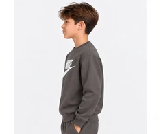 Nike Džemperis Paaugliams K Nsw Club Flc Crew Ls Hbr Pilkas FD2992 290