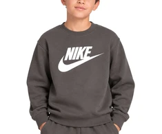Nike Džemperis Paaugliams K Nsw Club Flc Crew Ls Hbr Pilkas FD2992 290
