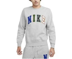 Nike Džemperis Vyrams M Nk Club Bb Crew Letters Pilkas FZ0879 063