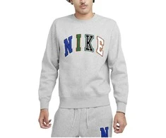 Nike Džemperis Vyrams M Nk Club Bb Crew Letters Pilkas FZ0879 063