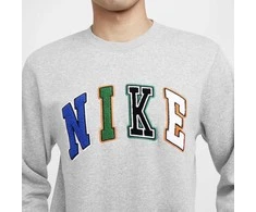 Nike Džemperis Vyrams M Nk Club Bb Crew Letters Pilkas FZ0879 063