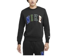 Nike Džemperis Vyrams M Nk Club Bb Crew Letters Juodas FZ0879 010