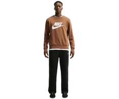 Nike Džemperis Vyrams M Nk Club Bb Gfx Crew Fl Brown FN3890 270