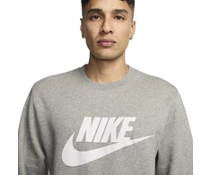 Nike Džemperis Vyrams M Nk Club Bb Gfx Crew Fl Pilkas FN3890 063