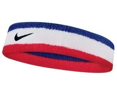 Nike Galvos Juosta Swoosh Headband Baltas Mėlyna Raudona N0001544 620