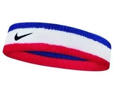 Nike Galvos Juosta Swoosh Headband Baltas Mėlyna Raudona N0001544 620