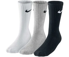 Nike Kojinės Cotton Cushion Crew Pilkas Baltas Juodas SX4508 965