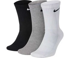 Nike Kojinės NK Everyday Cush Crew Baltas Juodas Pilkas SX7664 964