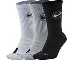 Nike Kojinės U Nk Crew Everyday Bball Pilkas Juodas Baltas DA2123 902