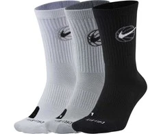 Nike Kojinės U Nk Crew Everyday Bball Pilkas Juodas Baltas DA2123 902