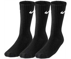 Nike Kojinės U NK Cush Crew 3PR-Value Juodas