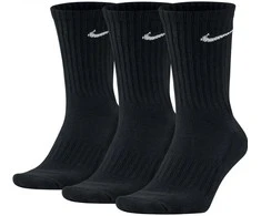 Nike Kojinės U NK Cush Crew 3PR-Value Juodas