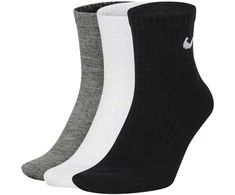 Nike Kojinės U Nk Ed Ltwt Ankle 3P 132 Baltas Juodas Pilkas SX7677 964