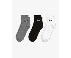 Nike Kojinės U Nk Ed Ltwt Ankle 3P 132 Baltas Juodas Pilkas SX7677 964