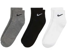 Nike Kojinės U NK Everyday Cush Ankle 3PR Juodas Baltas Pilkas