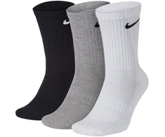 Nike Kojinės U NK Everyday Ltwt Crew 3PR Baltas Pilkas Juodas SX7676 964