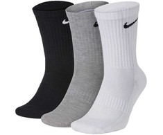 Nike Kojinės U NK Everyday Ltwt Crew 3PR Baltas Pilkas Juodas SX7676 964