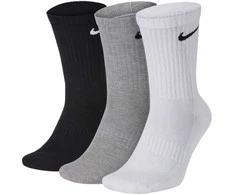 Nike Kojinės U NK Everyday Ltwt Crew 3PR Baltas Pilkas Juodas SX7676 964