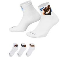 Nike Kojinės Unisex U Nk Ed Pls Ankle 3P Sport 144 Baltas HJ9378 901
