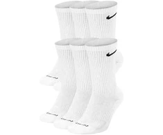 Nike Kojinės Unisex U Nk Ed Pls Csh Crw 6PrWhite SX6897 100