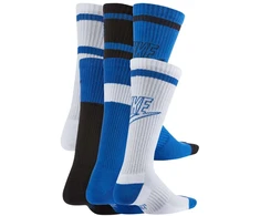 Nike Kojinės Y Nk Ed Csh Crew 6P-144 Gfx2 Baltas Juodas Mėlyna CK7302 903