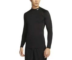 Nike Marškinėliai Vyrams M Np Df Tight Ls Mock Juodas FB7908 010