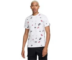 Nike Marškinėliai Vyrams M Nsw Tee 12Mo Aop Baltas HJ0561 100