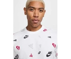 Nike Marškinėliai Vyrams M Nsw Tee 12Mo Aop Baltas HJ0561 100
