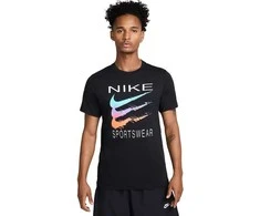 Nike Marškinėliai Vyrams M Nsw Tee 6Mo Swsh Juodas HQ8094 010