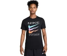 Nike Marškinėliai Vyrams M Nsw Tee 6Mo Swsh Juodas HQ8094 010