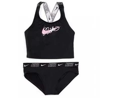 Nike Maudymosi Kostiumėlis Mergaitėms Nk G Logo Tape Crossback Juodas NESSE728 001
