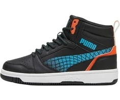 Puma Avalynė Paaugliams Rebound V6 Mid Techie Bud Juodas Mėlyna Oranžinis 397945 02