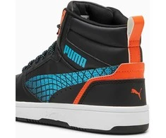 Puma Avalynė Paaugliams Rebound V6 Mid Techie Bud Juodas Mėlyna Oranžinis 397945 02