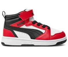 Puma Avalynė Vaikams Rebound V6 Mid Jr Baltas Juodas Raudona 393832 03